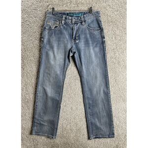 Rock & Roll Denim Jeans Men's 31X30 (32X29)Cowboy Revolver Western Slim Straight